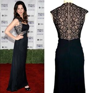 Tadashi Shoji Collection - Beaded Silk Maxi Dress - Black